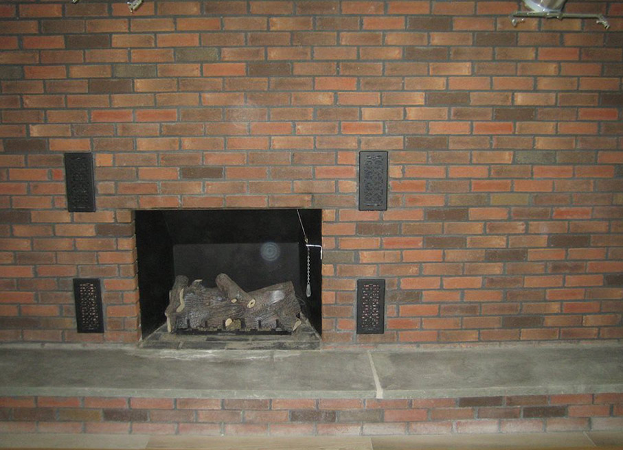 Albany NY Natural Stone Fireplace - Before