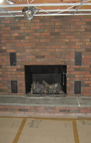 Albany NY Natural Stone Fireplace - Before